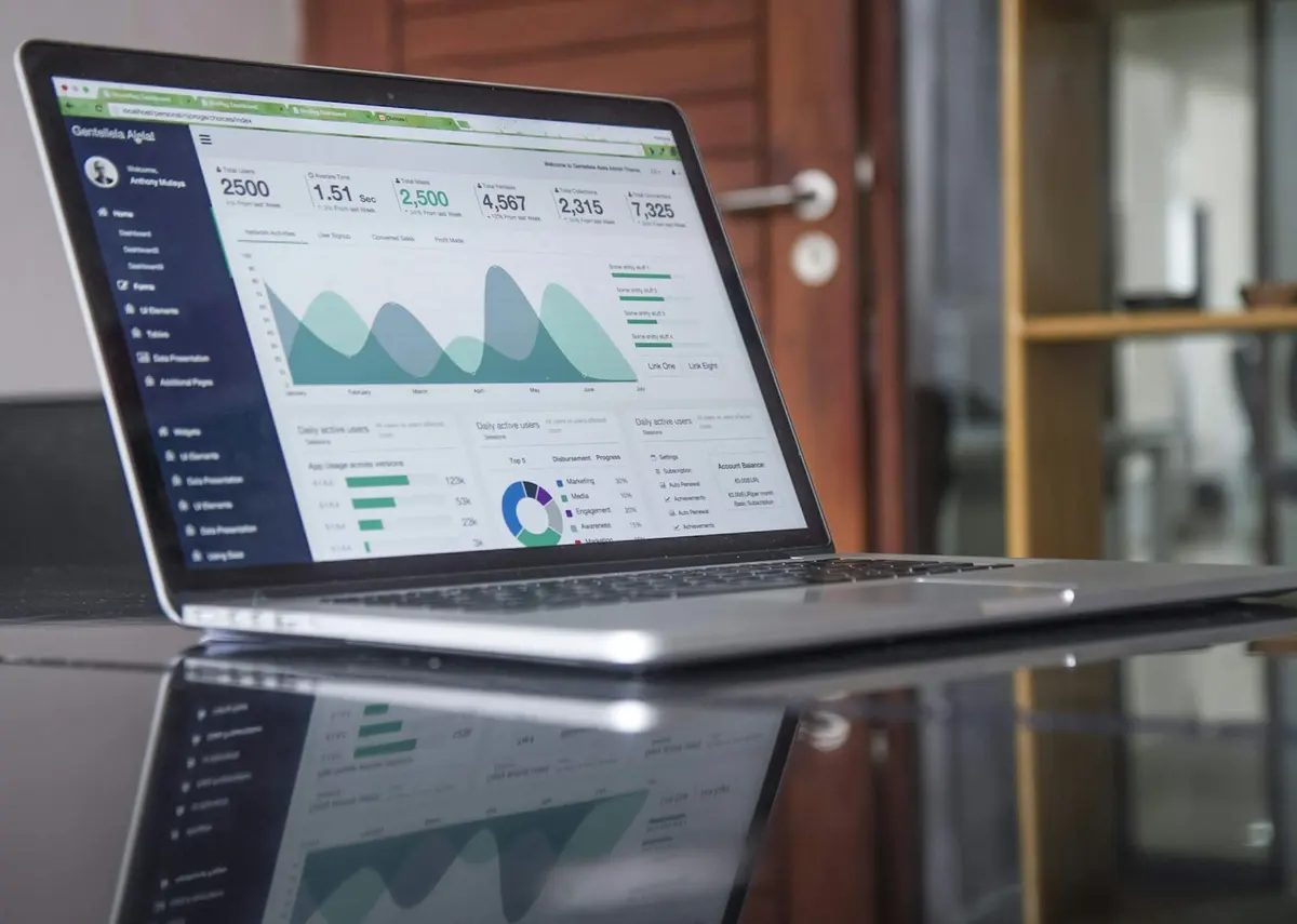 Analytics dashboard showing organic search growth